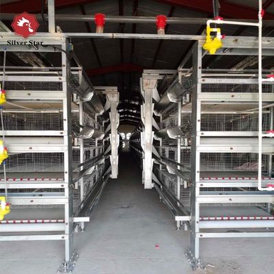 Multi-Level H Frame Broiler Housing Cage Durable Galvanized Steel Poultry Equipment for Commercial Grow-out Farms
